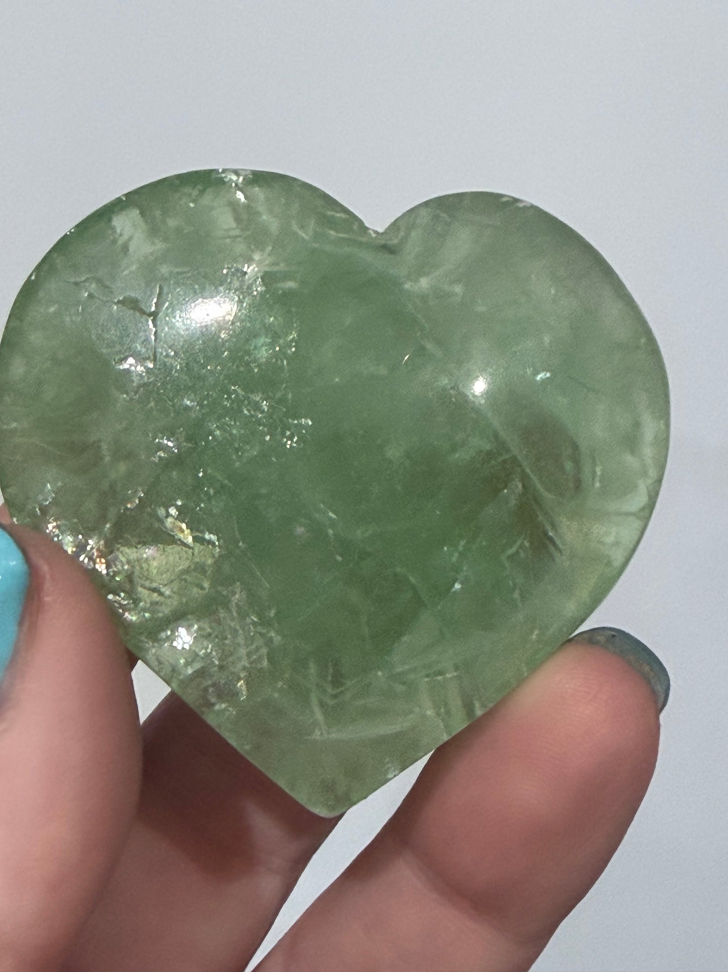 Green Fluorite Self-Standing Heart 5.5cm