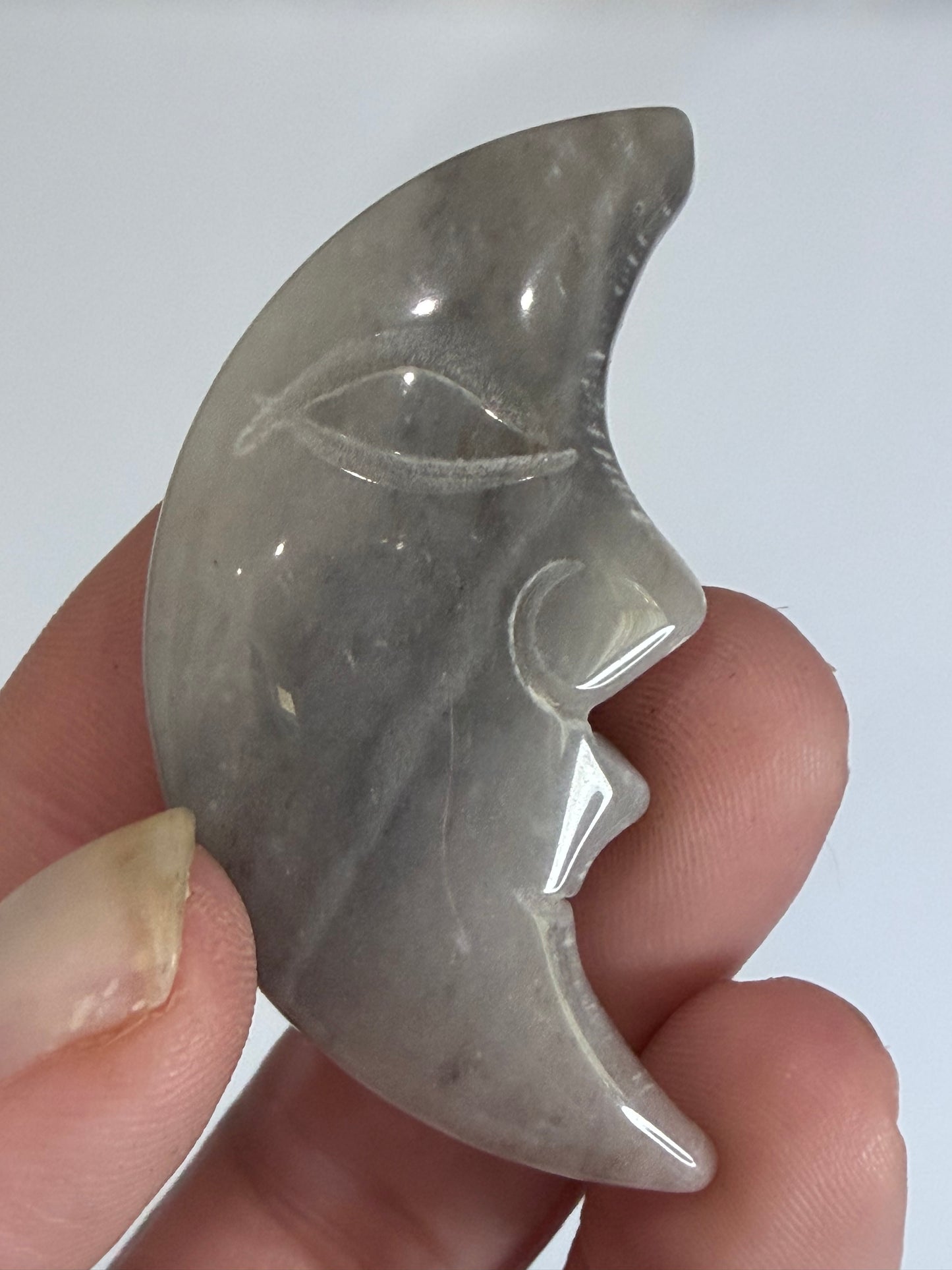 Crystal Moon Face Carvings – Choose Your Own