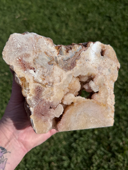 Pink Amethyst Druzy Freeform 1.8kg | Large Crystal Display Piece