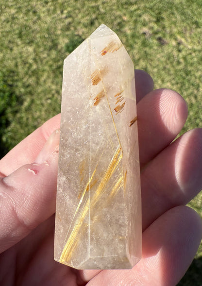 Golden Rutile Quartz Towers