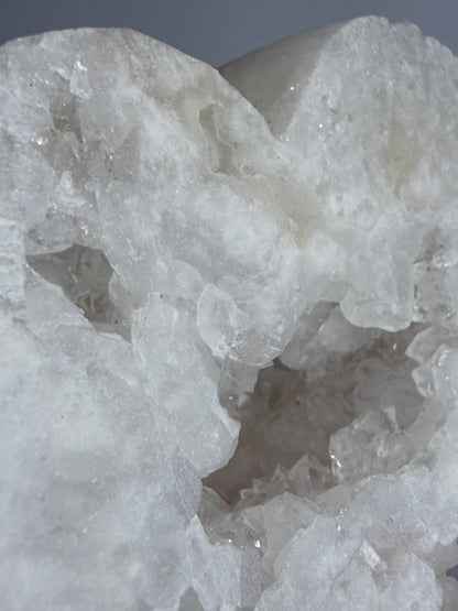 Quartz Druzy Geode Heart Free Standing