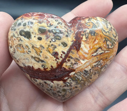 Leopard Skin Jasper Heart 5.7cm
