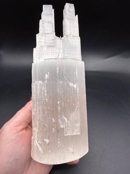 Selenite Twin Tower 20cm