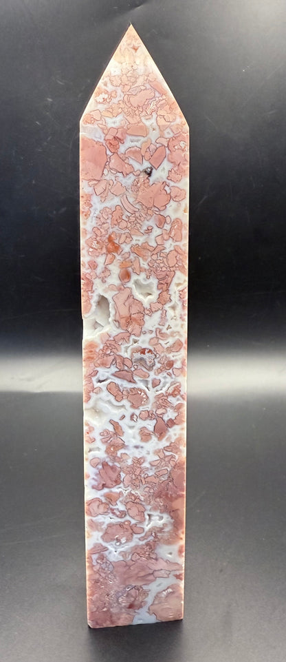 Pink Petal (Cotton Candy) Agate Statement Tower