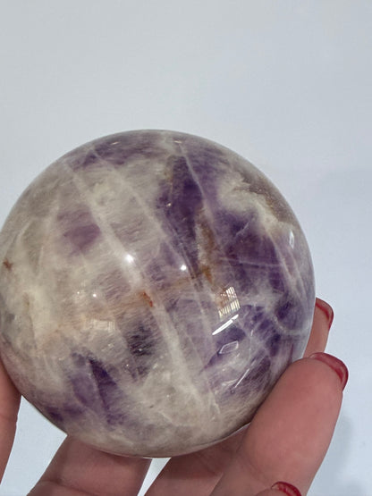 Dream Amethyst (Chevron Amethyst) Crystal Sphere – 7cm | 486g