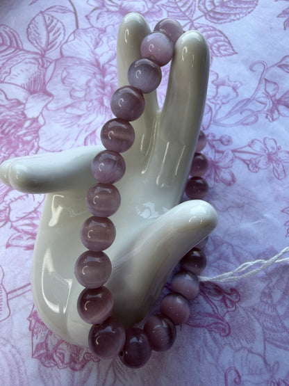 8mm Cat’s Eye Bracelet – Mauve/Lilac