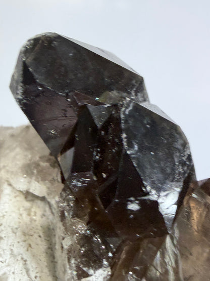 Smoky Quartz Crystal Cluster on Milky Quartz Matrix 160g | Natural Brazilian -