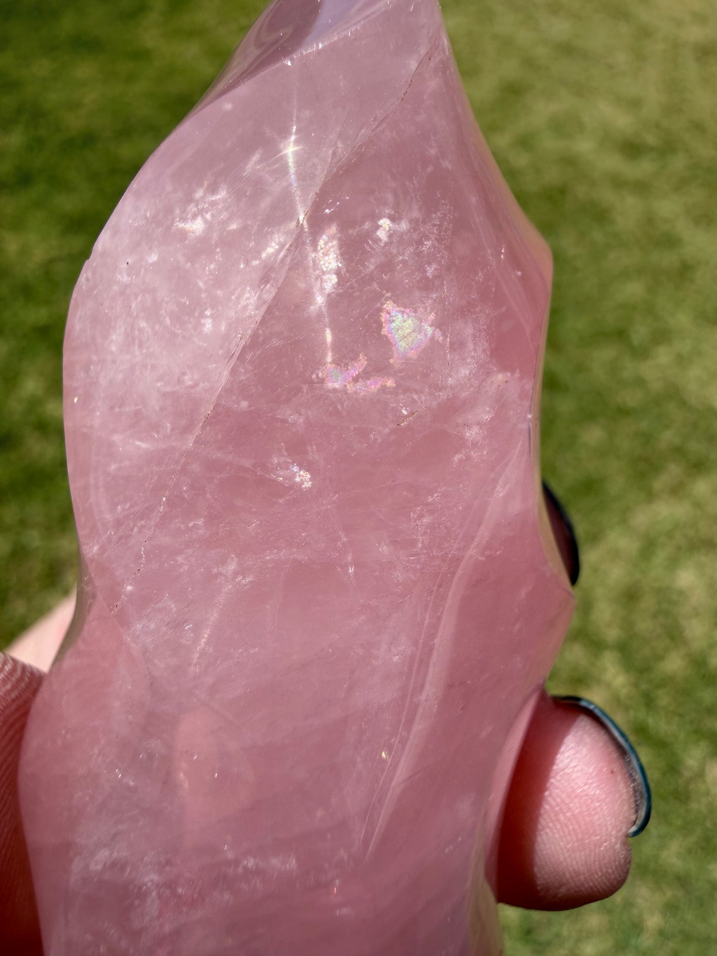Bright Pink Rose Quartz Flame – 100g