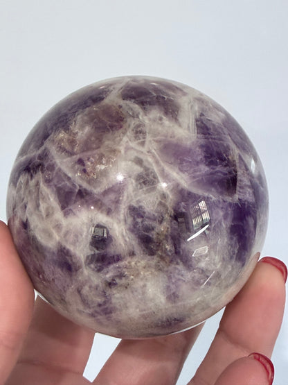 Dream Amethyst (Chevron Amethyst) Crystal Sphere – 7cm | 486g