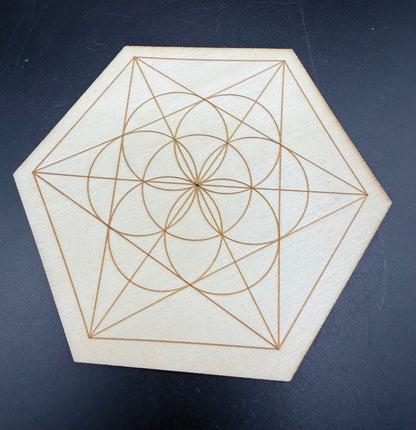 Protection Crystal Grid Set – Hexagon Board