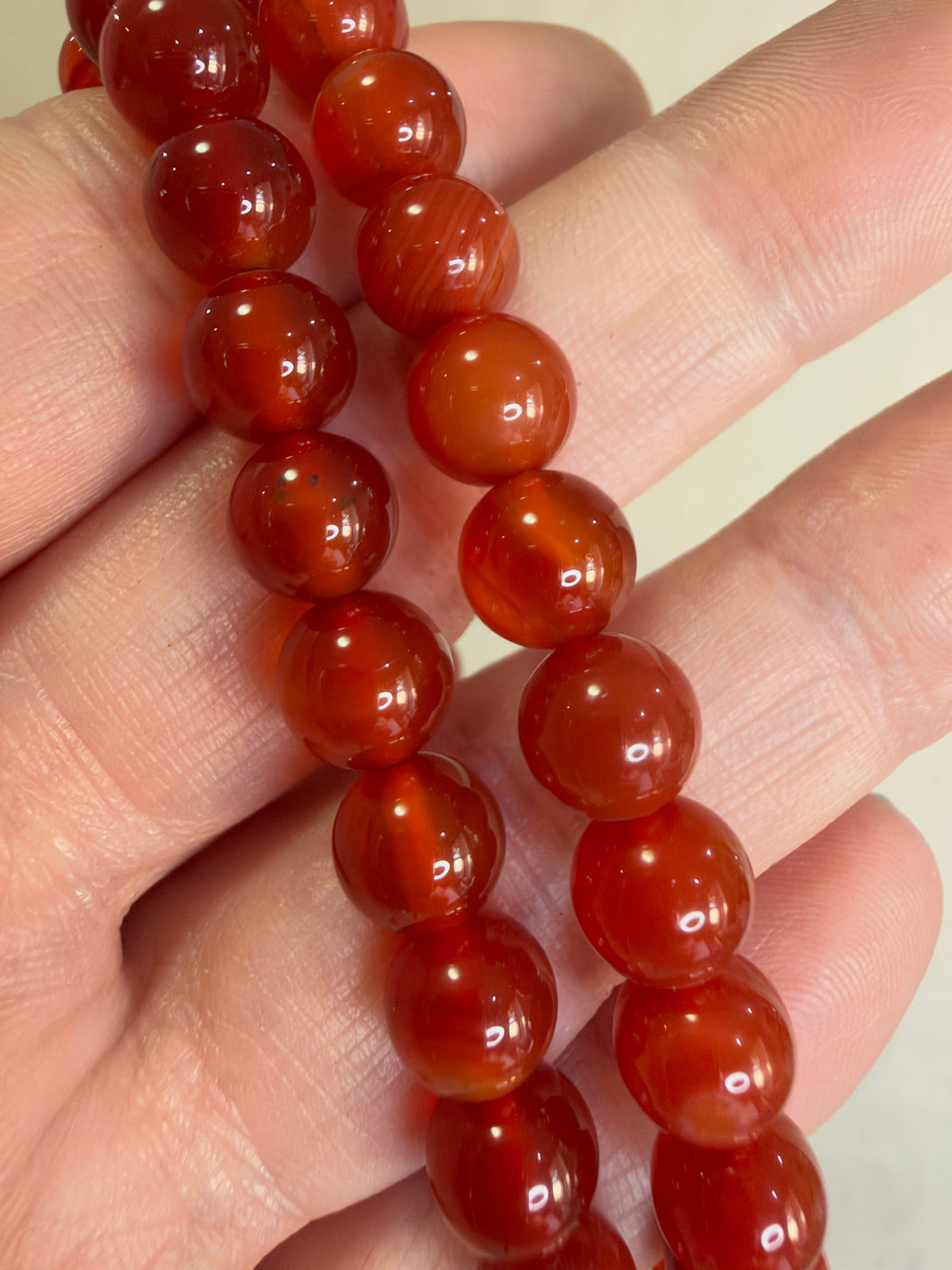8mm Carnelian Bracelet