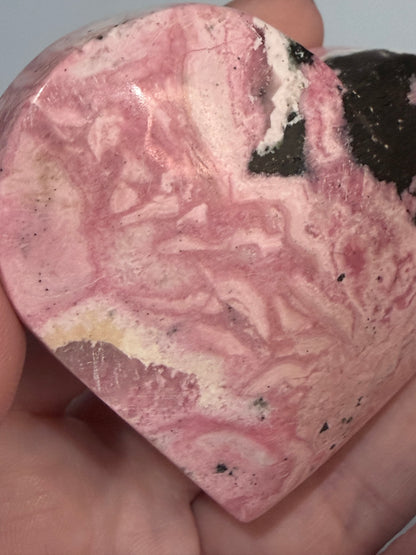 Pink Rhodonite Heart (Peru) A