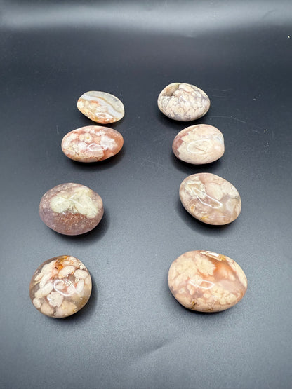 Flower Agate Mini Palm Stones