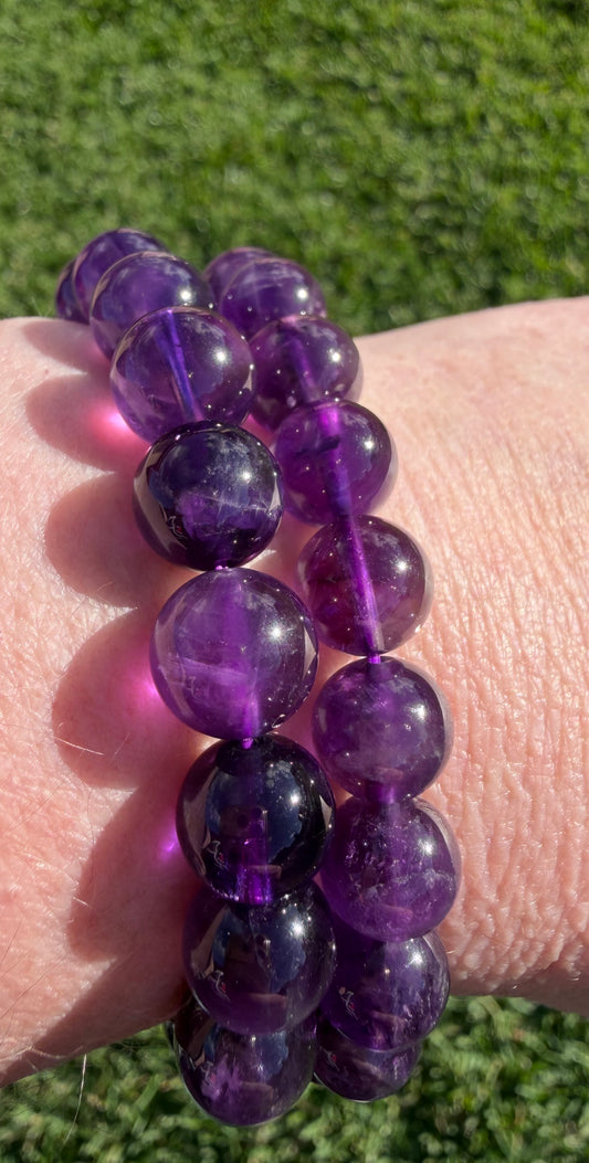 10mm A Grade Amethyst Bracelet