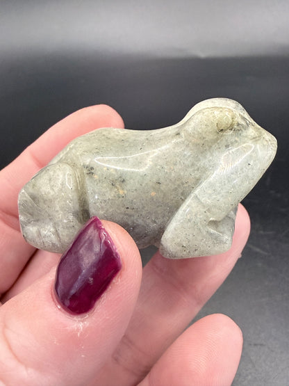 Labradorite Frog Carving