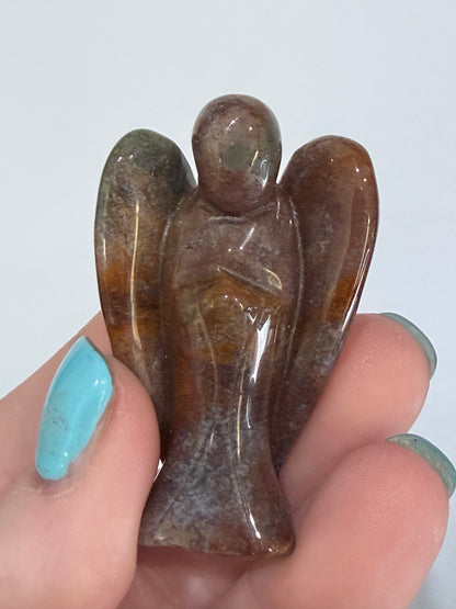 Ocean Jasper Angel Carving – 5cm  A