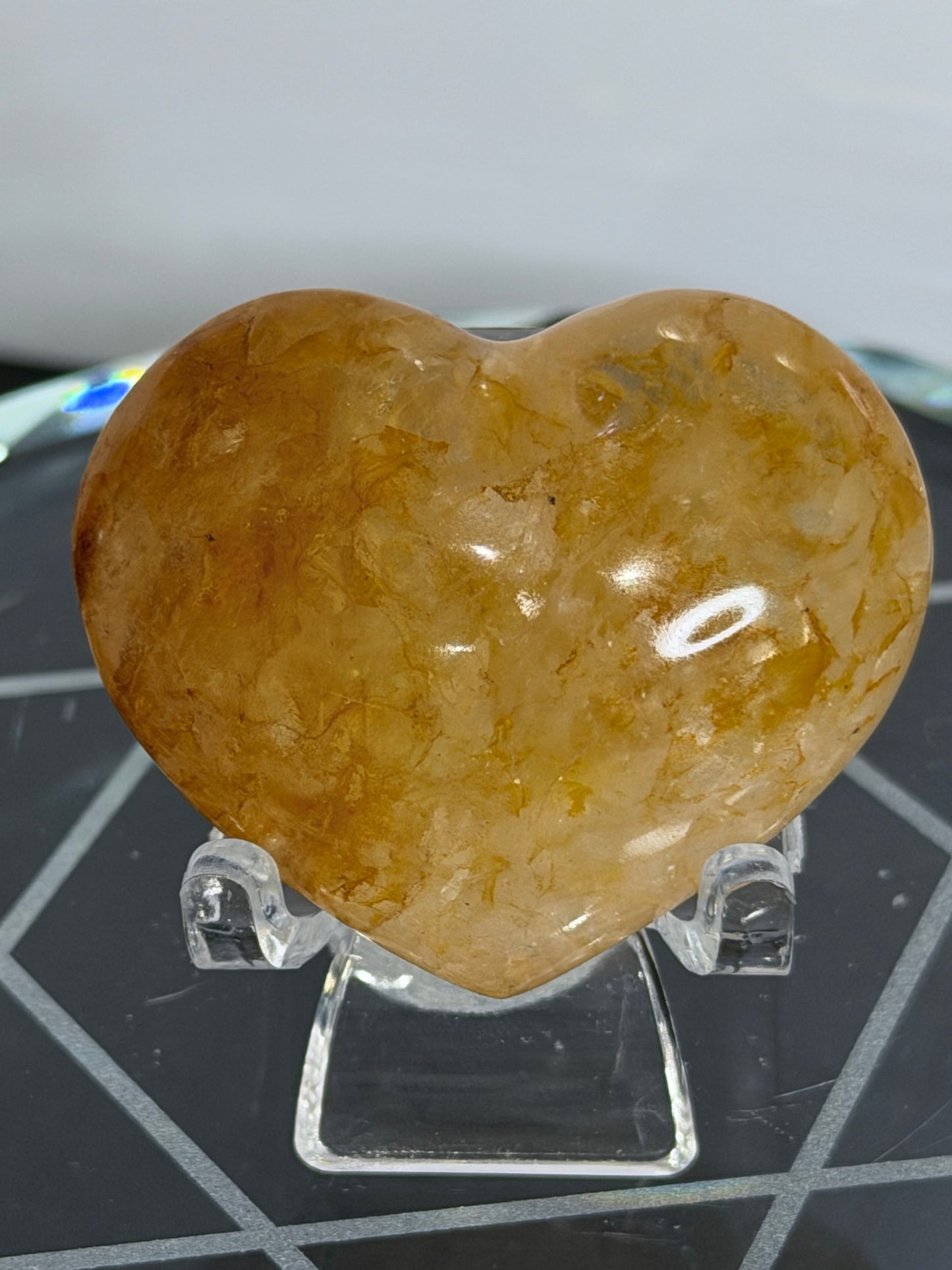 Golden Healer Quartz Heart E - 4cm