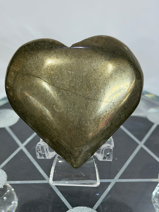 Pyrite Heart with Stand 5.6cm C