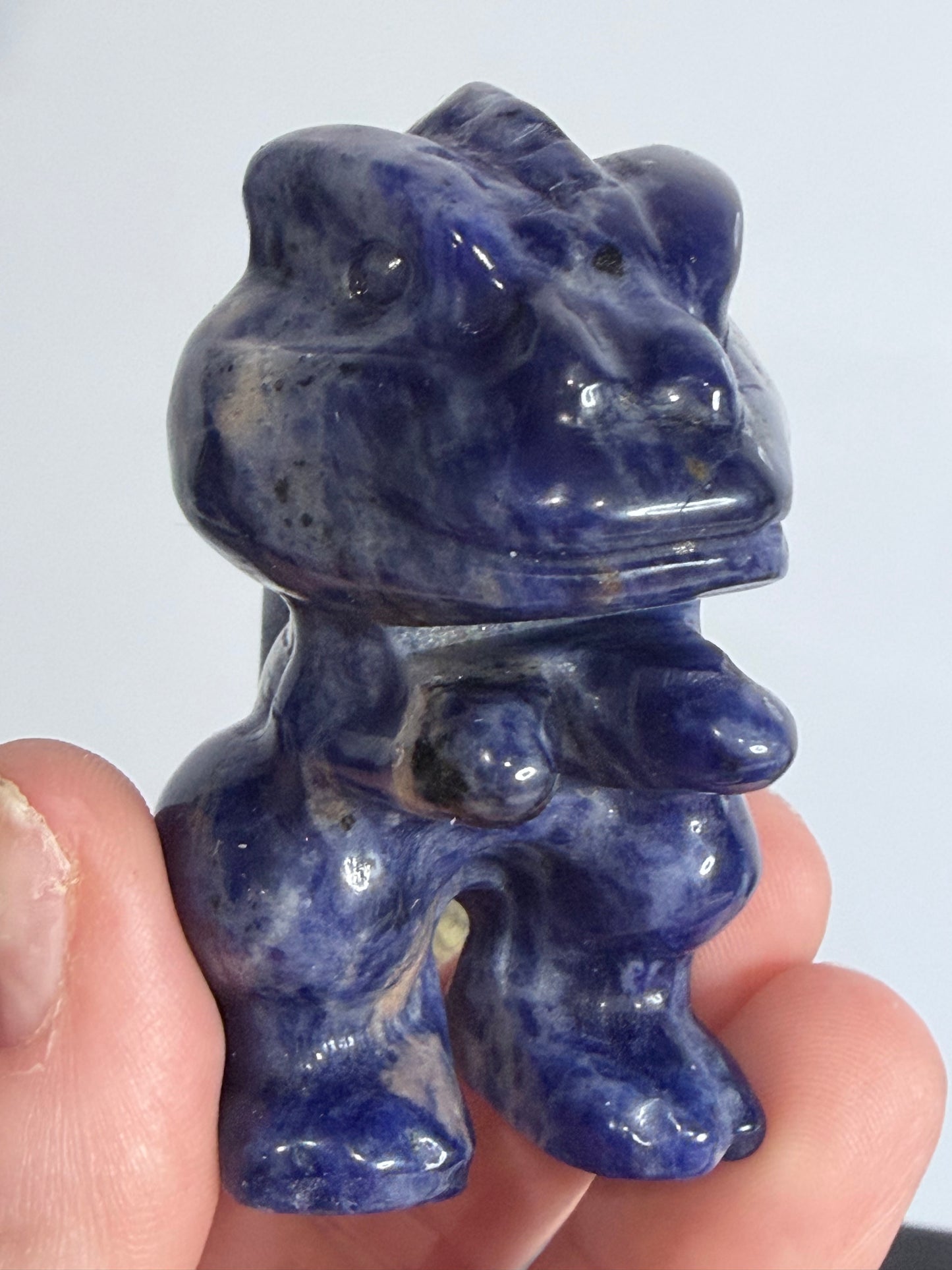 6cm T-Rex Sodalite Crystal Carving