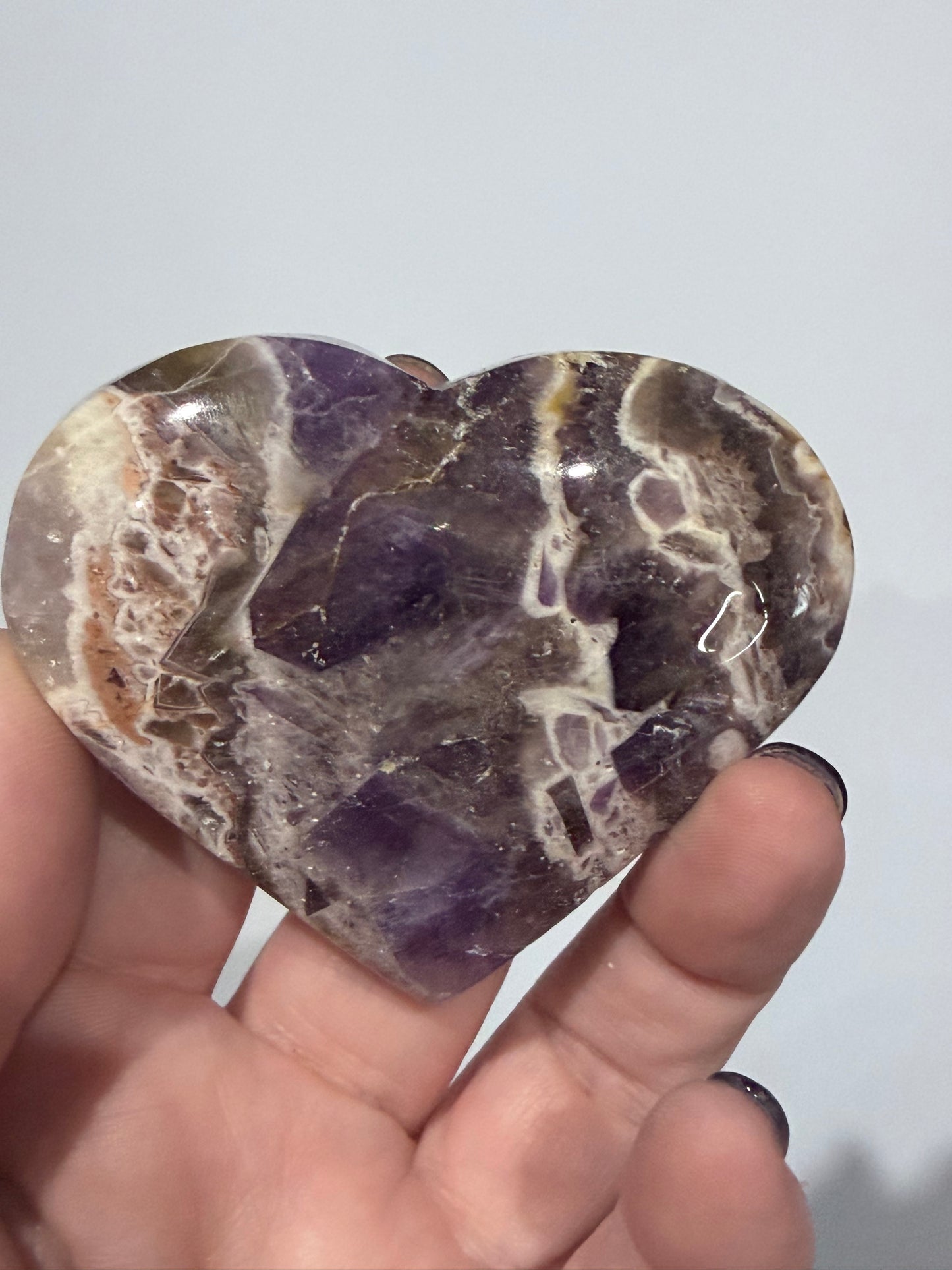 Chevron Amethyst Heart – Self Standing D