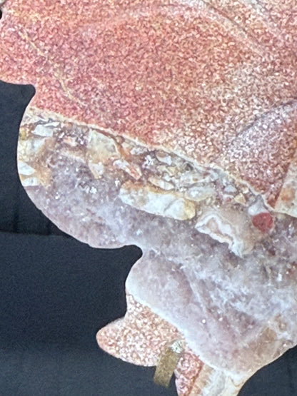 Pink Amethyst Agate Butterfly