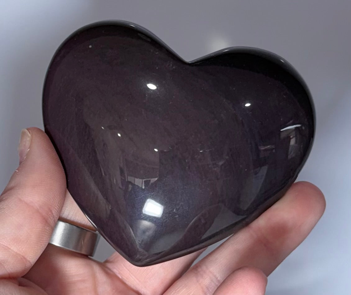 Rainbow Obsidian Heart – 12.5cm | 218g