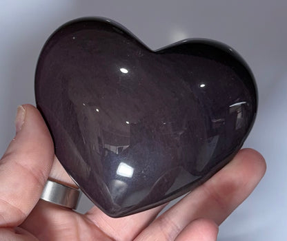 Rainbow Obsidian Heart – 12.5cm | 218g