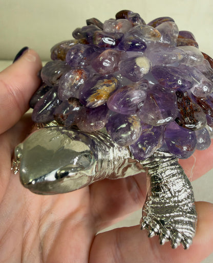 Amethyst Turtle Colour Changing USB Lamp