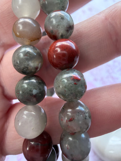 African BloodStone Bracelet 8mm