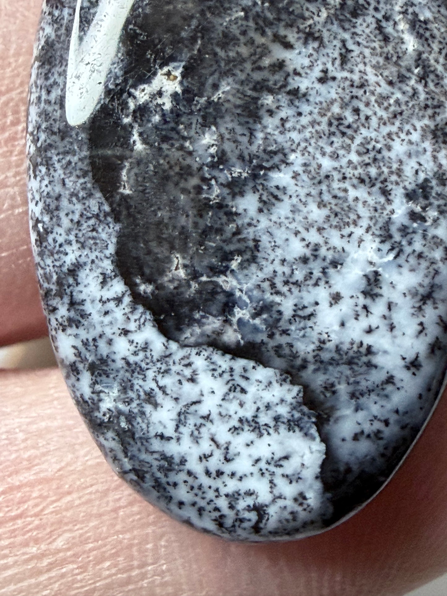 Dendritic Opal (Merlinite) Pendant Necklace