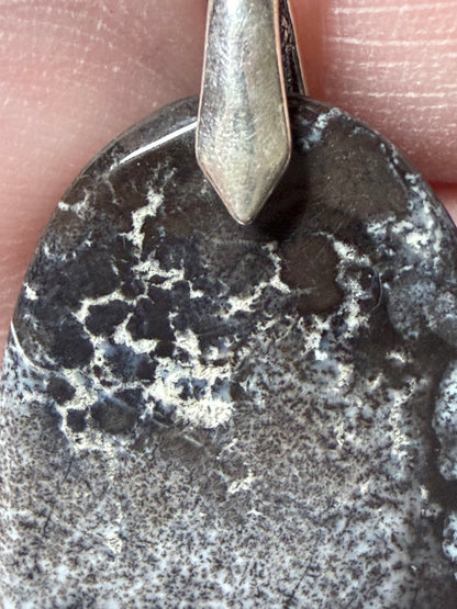 Dendritic Opal (Merlinite) Pendant Necklace