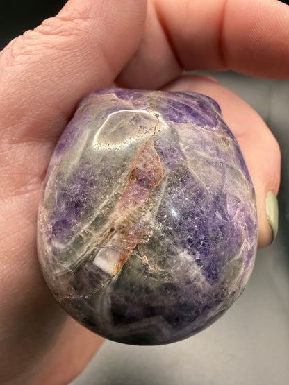 Dream Amethyst Skull Carving – 130g | 5.6 × 4.2cm