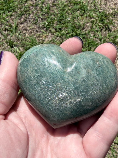 Amazonite Heart – 180g 7 x 5.6cm
