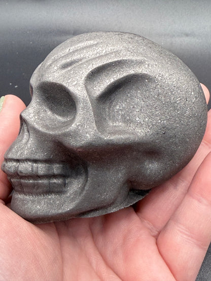 Shungite Skull | 270g | 8.6 × 6.6cm