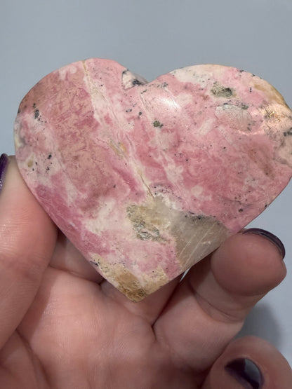 Pink Rhodonite Heart (Peru) C