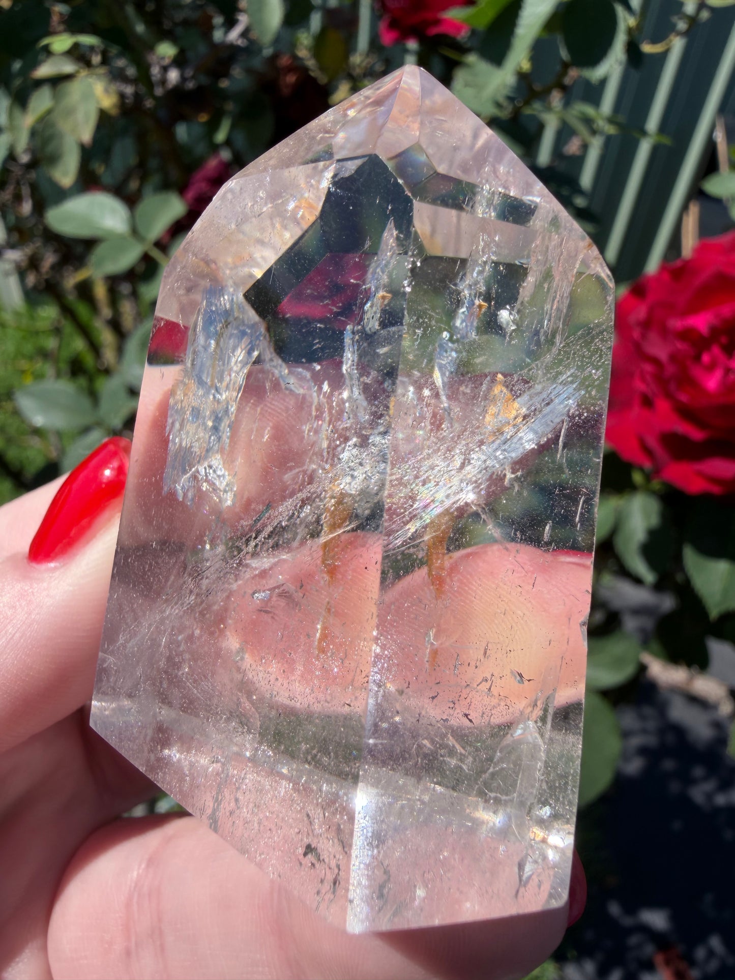 Clear Quartz Point with Iron Inclusions – 6.2 × 4.8 cm
