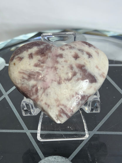Pink Tourmaline in Mica Matrix Heart C - 3.7cm