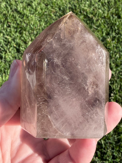 Smoky Quartz Included Quartz Tower – 230g