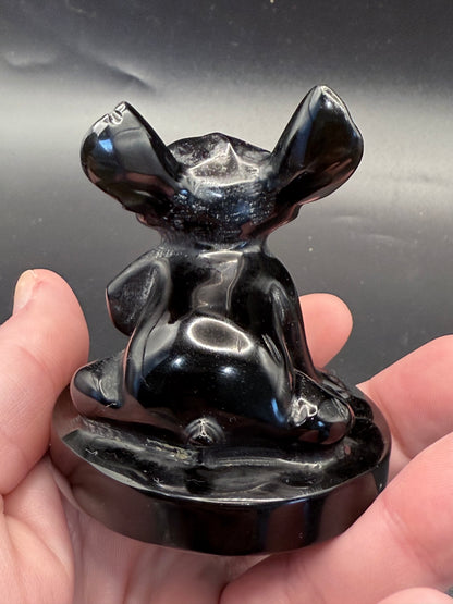 Black Obsidian Stitch Carving – 6.5cm | 131g