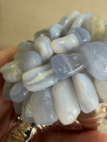 Blue Lace Agate Turtle Colour Changing USB Lamp