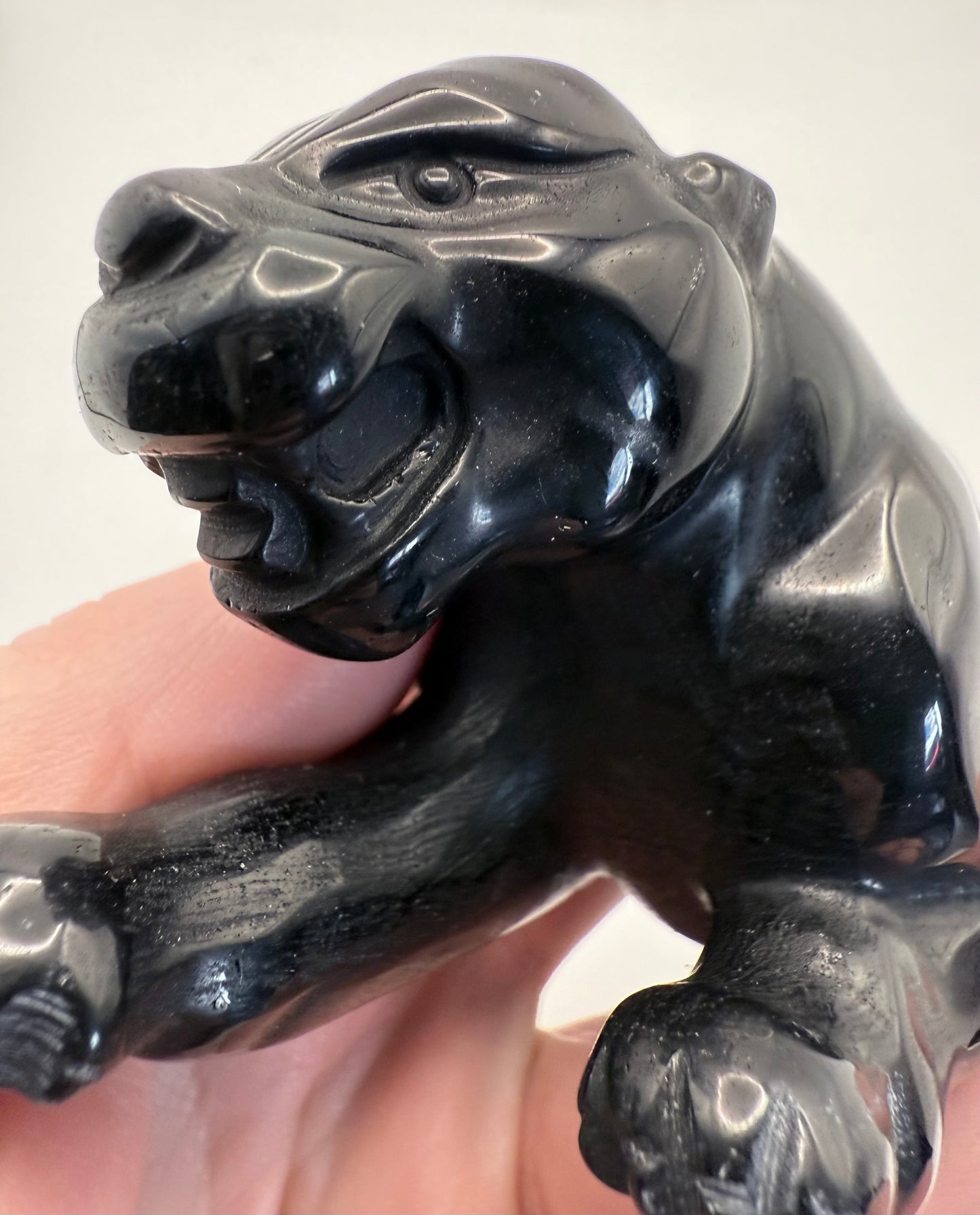 Black Obsidian Panther Carving