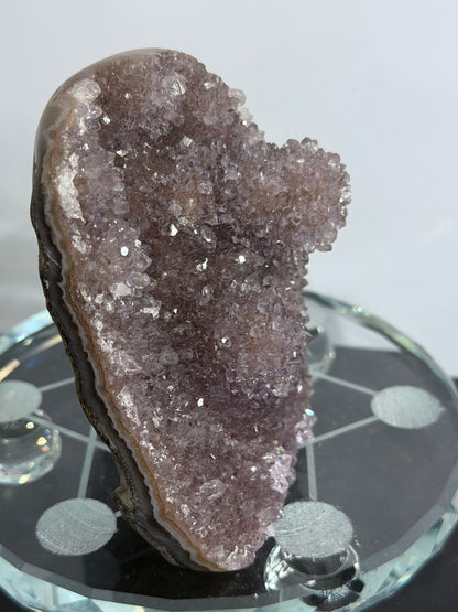 Lavender Amethyst Druzy Agate Freeform – Crystal Cave Formation (310g)