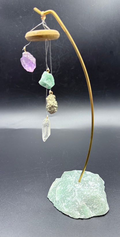 Crystal Mobile with Green Aventurine Base