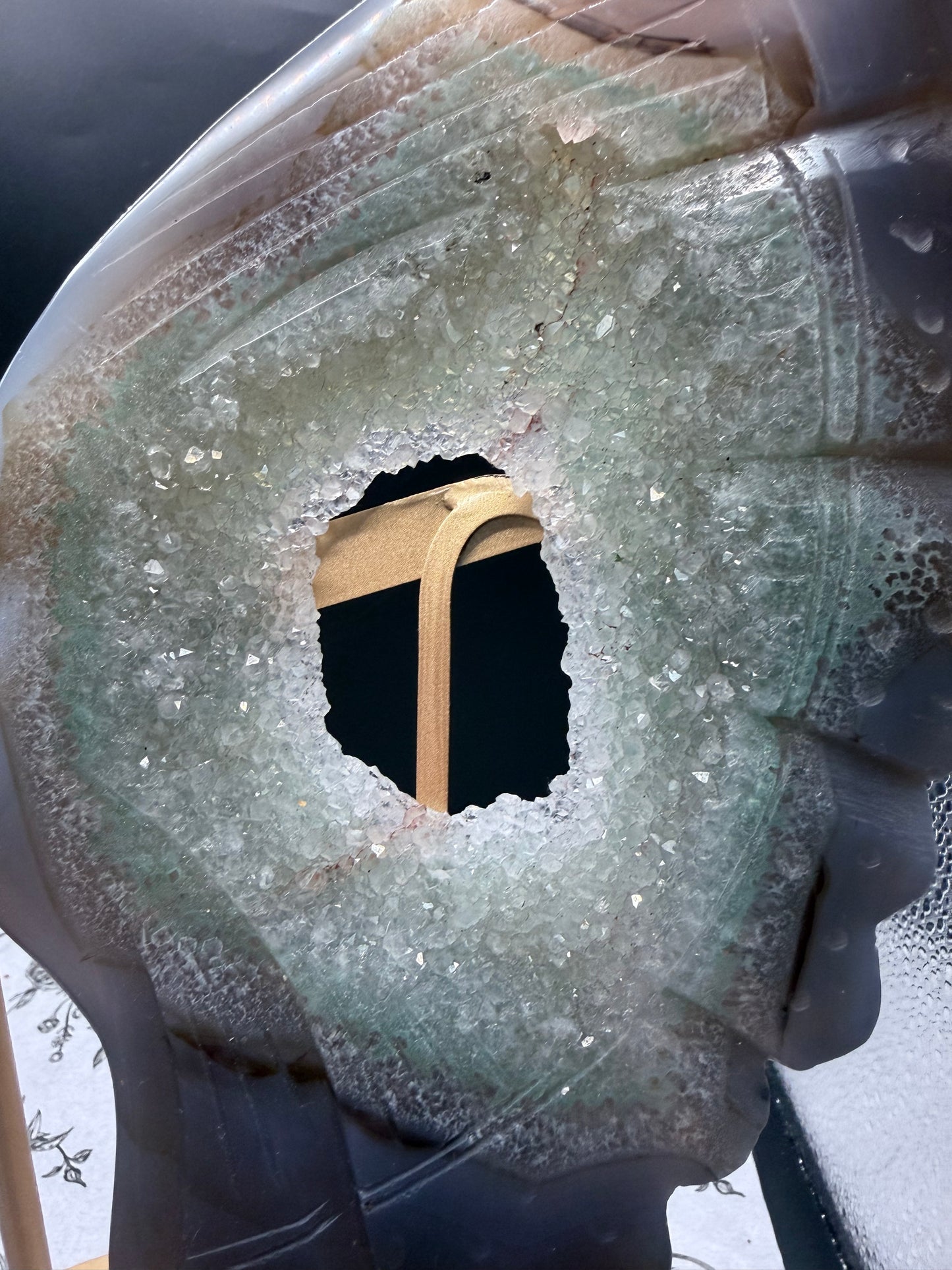 Large Agate + Quartz Druzy Butterfly Wings