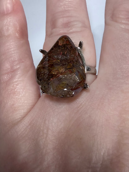 Natural Pietersite Adjustable Ring