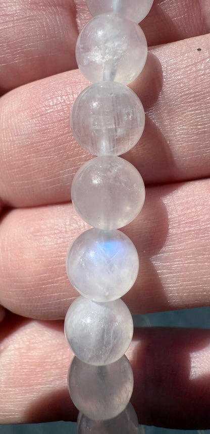 High Quality Blue Moonstone 8mm Bracelet