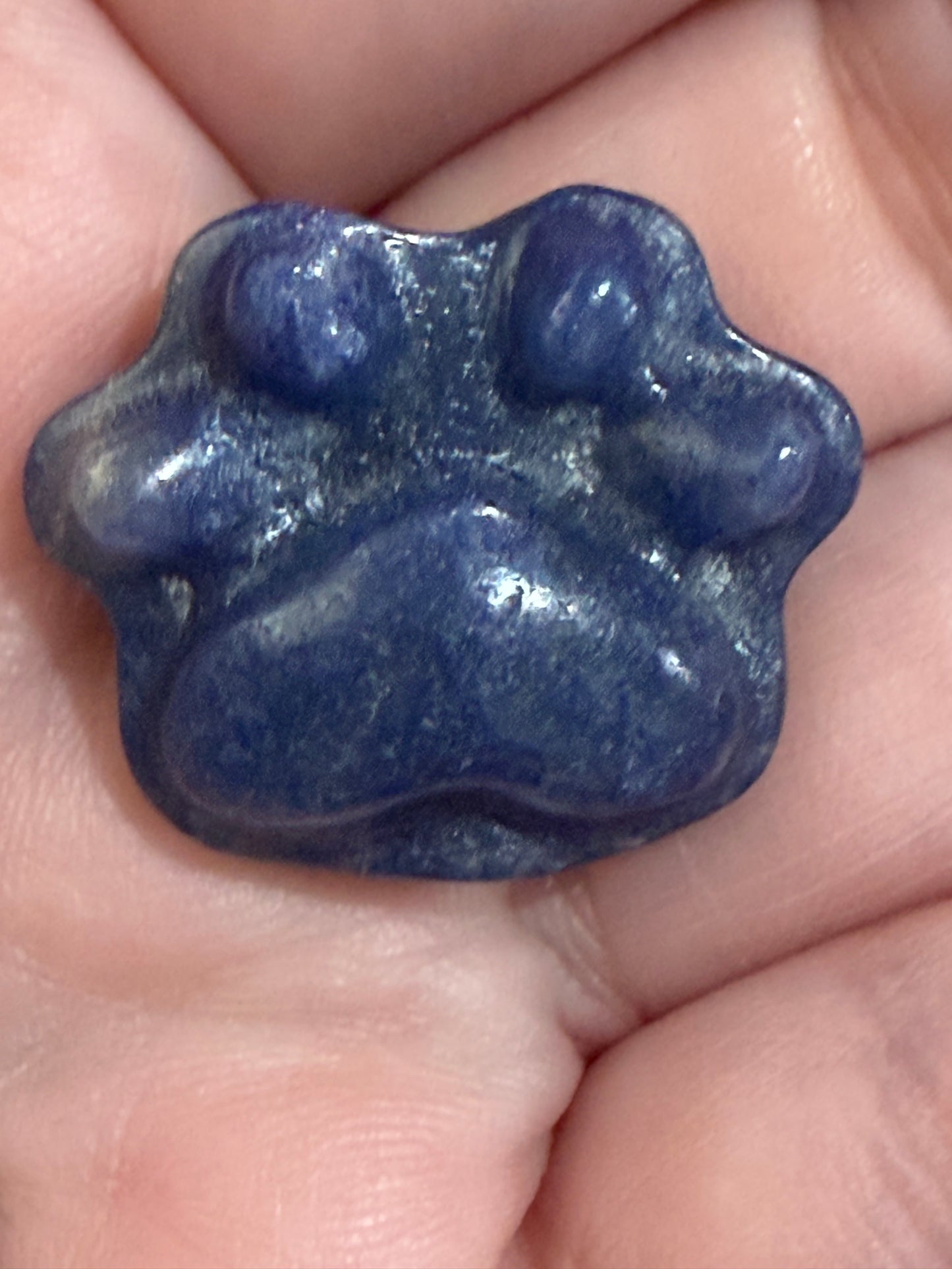 Paw Print Mini Crystal Carvings – Various Materials | 3cm