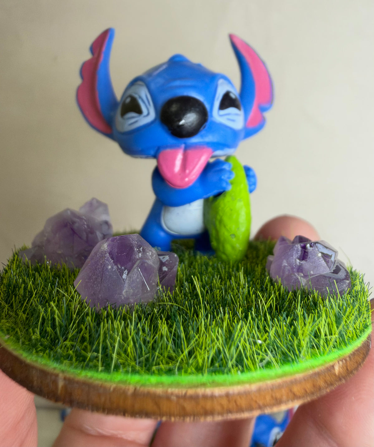 Stitch with Pickle Amethyst Mini Crystal Garden – 6cm