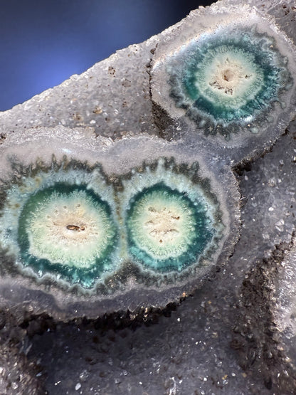 Rare Solar Green Amethyst Quartz on Stand