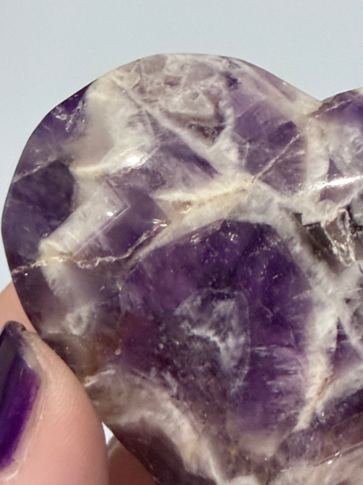 Chevron Amethyst Heart – Self Standing C
